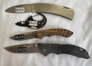 Lot of Two (2) Buck Folding Pocket Knife Knives Steel Blade - Picture 1 of 3
