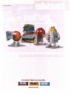 VINTAGE PRINTANZEIGE 1999 - M & M'S CANDY AD - UNWIDERSTEHLICH. VIELLEICHT ZU UNWIDERSTEHLICH. - Bild 1 von 1