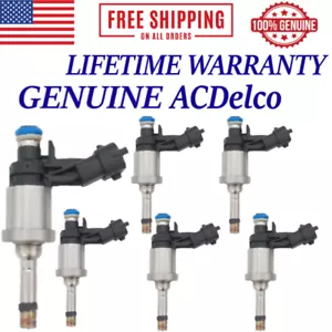 NEW X6 OEM ACDelco Fuel Injectors for 2010, 2011 Chevrolet Camaro 3.6L V6 - Picture 1 of 3