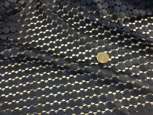 NEW Navy Colour Semi Stretch Die Monty Lace High Class Fashion Fabric 59"151cm - Picture 1 of 1