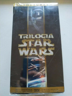 Star Wars - Trilogia Episodes Iv-V-Vi Lucasfilm 3 X VHS Tape Spanisch Neu - Bild 1 von 4