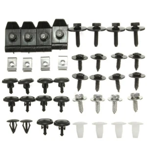40x Car Engine Undertray Cover Clips Bottom Tray Shield Guard Screw Accessories - Picture 1 of 12