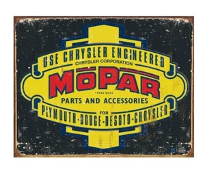Letrero de metal Mopar estilo vintage Chrysler Plymouth Dodge - Imagen 1 de 2