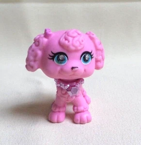 POLLY POCKET SPARKLIN' PETS MATTEL #42 CHIEN CANICHE ROSE YEUX BLEU COLLIER ROSE - Picture 1 of 5