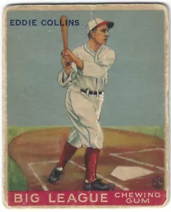 1933 Big League Chewing Gum Eddie Collins #42 HOF - Foto 1 di 2