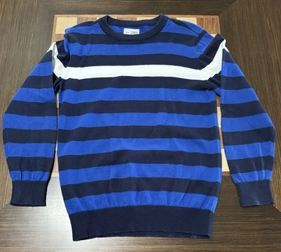 Suéter pulôver listrado azul e branco The Children’s Place meninos tamanho G (10-12) - Imagem 1 de 4