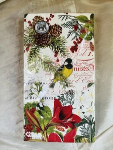 Servilletas de azafata de papel Michel Design Works ~ Feliz Navidad y brillante RARAS - Imagen 1 de 2