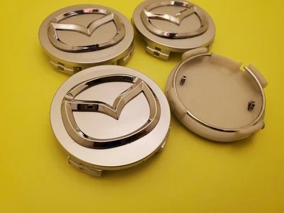 4 tapas centrales de rueda MAZDA 56 mm plateadas - Mazda 3/5/6, Miata, RX 8, CX-3/5/7/9... Foto 1 de 4