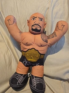 Juguete de peluche WWE 2012 The Rock lucha libre Brawlin Buddies 16" sin probar - Imagen 1 de 3