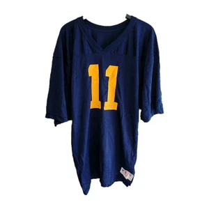 Camiseta de fútbol americano de práctica vintage Russell Athletic EE. UU. azul marino #11 malla talla M - Imagen 1 de 6