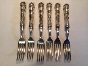 1913 Argyle International Silver Plate - 8” Set of 6 Dinner Forks - - Picture 1 of 5