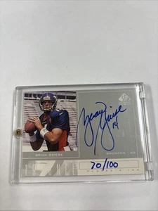 1998 SP Authentic - Player's Ink Brian Griese #BG Silver /100 (AU, RC) - Picture 1 of 2