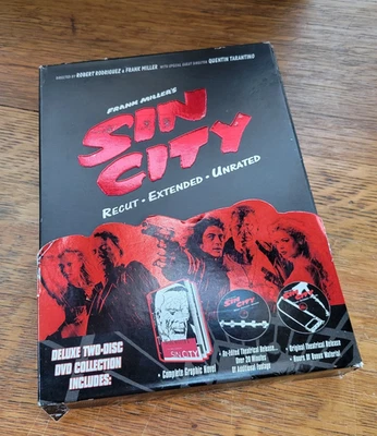 Frank Miller's SIN CITY - Recut-Extended-Unrated DVD set w/ graphic novel  NM - Image 1 of 4