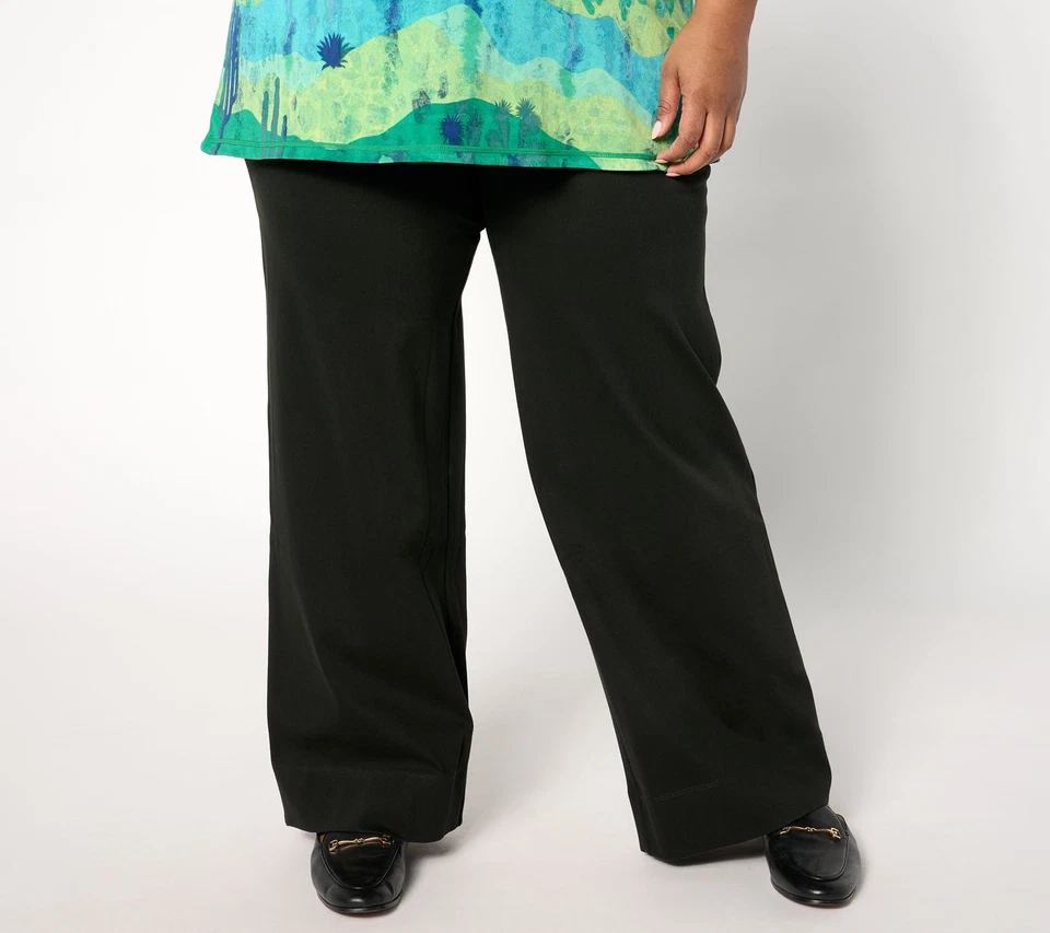 Pantalones de mezclilla elásticos regulares de pierna ancha para mujer con Control Prime caviar 1X nuevos Foto 1 de 1