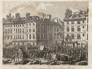 Kupferstich Französische Revolution 1789 Ermordung Foulon Place de Grève 19. Jh. - Bild 1 von 6