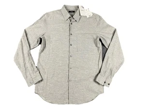 THEORY Mens Lt Grey Melange Flannel Luxe Long Sleeve K114501R Size Small - Picture 1 of 8