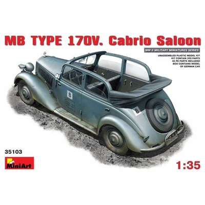 Modellino MB Tipo 170v Cabrio Saloon MiniArt 35103 1:3 5 - Immagine 1 di 4