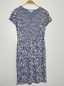 Vestido Boden Emory Para Mujer 2 Pequeño Azul Rojo Floral Jersey Tejido Vaina Hasta la Rodilla - Imagen 1 de 14