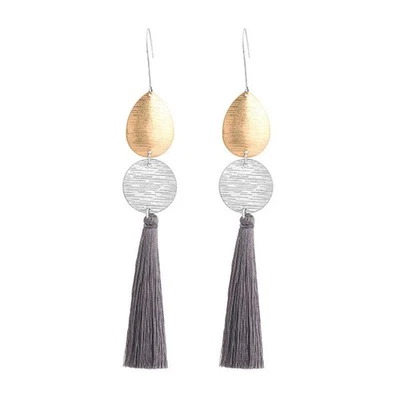 Tassel Earrings  Ladies Drop  High-Q Alloy Fringe Long8550 - Image 1 of 4