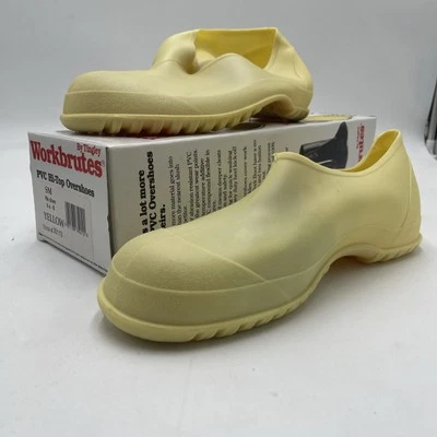 Tingley Overshoes Small Yellow Size 6-8 Plain Toe PVC Pull On 35113 - Image 1 of 4