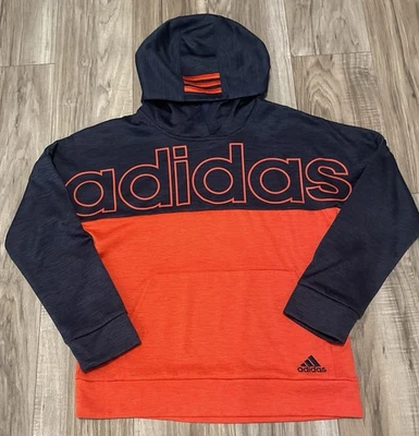 adidas Youth Navy & Orange Hoodie Medium (10/12) - Image 1 of 3