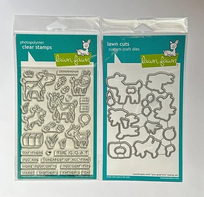 Conjuntos de selos e moldes Lawn Fawn - YOU GOAT THIS, novos - Imagem 1 de 4