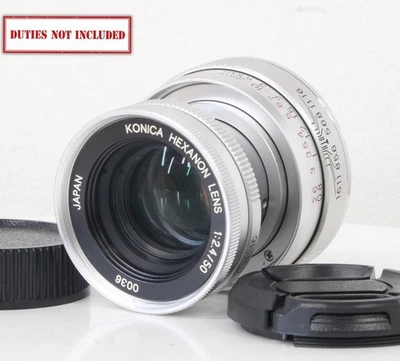 [Top ESTADO PERFEITO] Konica Hexanon 50mm f2.4 Lente Padrão L39 LTM Parafuso de Montagem Do Japão - Imagem 1 de 4