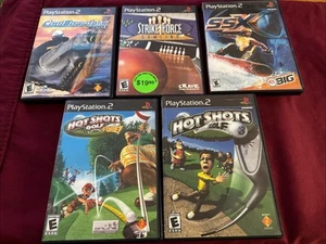 Original PlayStation 2 PS2 Sports Game 5 Lot Bundle Hot Shots Golf Coolboarders - Picture 1 of 3