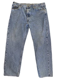 Pantalones de mezclilla azules Columbia vintage años 90 LEVI’S 505 naranja pestaña para hombre 40 x 29 hechos - Imagen 1 de 10