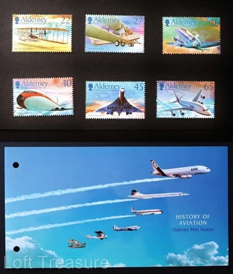 Alderney Stamps: "Aviation History" Presentation Pack 2003 - Image 1 of 4