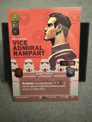 Vice Admiral Rampart - Serialized Prestige foil 10/250 Star Wars Unlimited SEC - Image 1 of 4