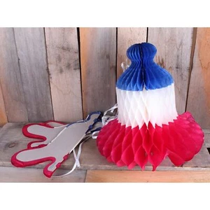 Mid Century Vintage Paper Ephemera New Old Stock Honeycomb Fourth of July Bells - Picture 1 of 5