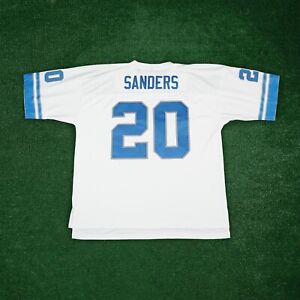 Barry Sanders Detroit Lions NFL Mitchell&Ness White Men's 1996 Throwback Jersey