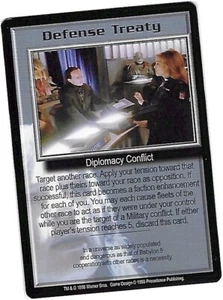 Babylon 5 CCG - "Tratado de Defensa" - Tarjeta Promocional - Las Sombras - 1998 - Imagen 1 de 3