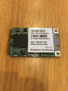 WIFI CARD 395261-002 Wireless Card for HP COMPAQ G5000 HP 510 HP 530 C500 Laptop - Picture 1 of 1
