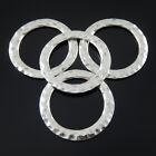 12 pcs Antique Style Silver Plated Ring Circle Pendant Necklace Jewellery Crafts