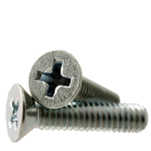 #6-32 x 1/2" FT Flat Head Phillips Machine Screw, Zinc Cr+3, 25 Pk - Picture 1 of 1