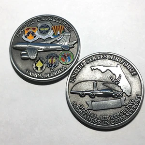 MONEDA OFICIAL DESAFÍO DE LA EE. UU. FUERZA AÉREA MacDill AFB Tampa Global Air Reabastecimiento - Imagen 1 de 12