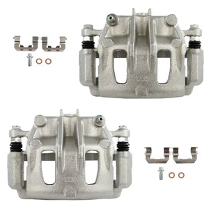 Pair Front Brake Calipers For 2007-2009 Hyundai Santa Fe V6 3.3L w/ Bracket - Bild 1 von 1
