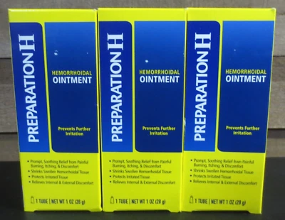 Ungüento hemorroidal Preparation H - 3 CAJAS 1 OZ CADA UNA Foto 1 de 3