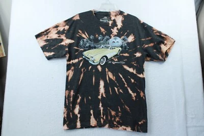 Camiseta Chevrolet Corvette Para Hombres Negra Tye Dye Gráfico Talla Grande Foto 1 de 4