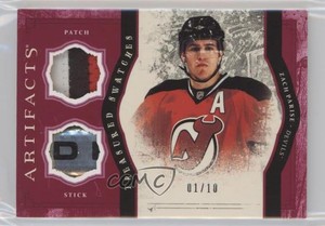 2011-12 Upper Deck Artifacts Treasured Swatches Red Patch/Stick /10 Zach Parise