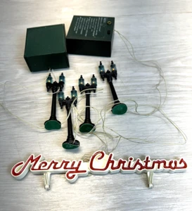 Department 56 Double Street Lights & Brite Lites "Merry Christmas" Vintage - Picture 1 of 13