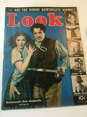 April 26 1938 LOOK Magazine Dionne Quintuplets Normal? Baseball IFs & More Pics - Image 1 of 2