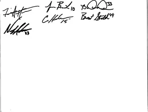 AUTOGRAPHED PAPER - 6 Players Great Lake Loons (2011) Los Angeles Dodgers - Picture 1 of 2