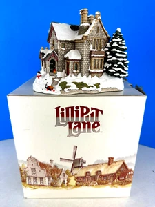 The Old Vicarage at Christmas Lilliput Lane Cottage Retired 1991 with Box - Picture 1 of 10