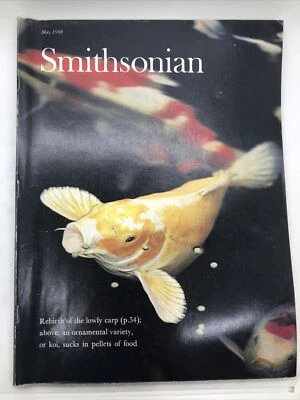May 1980 Smithsonian Magazine ● Rebirth of the lowly carp, koi, pellets of food - Image 1 of 4