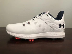Under Armour HOVR Drive Golf Shoes Men’s Size 10.5 WIDE (302578-100) White/Navy - Picture 1 of 9