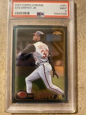 2001 Topps Chrome #361 Ken Griffey Jr. PSA 9 Mint Cincinnati Reds, (HUCK’S)