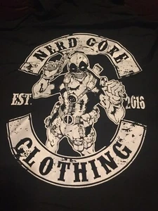 Nerd Core Clothing Black Hooded Wind Breaker - Picture 1 of 8